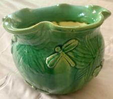 Vintage Green Decorative Majolica Dragonfly  Planter picture
