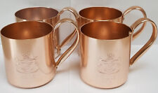 Vintage 1982 Smirnoff Vodka Moscow Mule Cup 10 oz Aluminum Copper Mugs Set of 4 picture