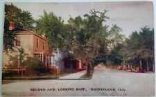 Rock Island IL Postcard Very Early Rare Second Avenue East Street Homes  picture