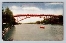 Chicago IL-Illinois, Canoe Under High Bridge, c1913, Vintage Postcard picture