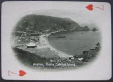 Original 1898 Playing Card Photo AVALON SANTA CATALINA ISLAND California Pier picture