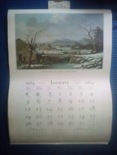 Vintage 1965 22''X16'' Travelers Insurance Wall Calendar ART PRINTS BEAUTIFUL picture