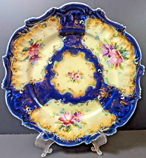 Vintage Royal Nippon Ornate Cobalt Blue & Gold Gilded Ornate Floral plate 8