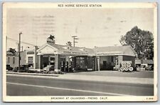 c1938 PPC Postcard Mobilgas Station Fresno, CA - Thanking Customer for Patronage picture