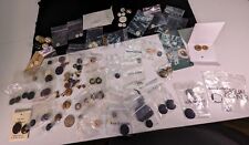 Vintage Lot Of 80+ Buttons And 5 Button Covers picture