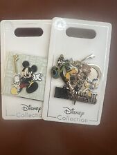 Disney Parks 2 Pin Lot Kingdom Of Hearts Mickey Key + Donald & Goofy -NEW. picture