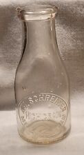 A. J. Schreiner Pint High Grade Milk And Cream Milk Bottle Rochester N.Y. picture