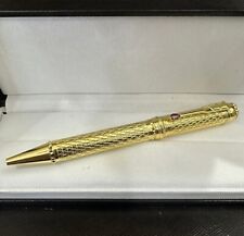 Luxury Patron of Arts Burgess Series Gold Grid Color 0.7mm Ballpoint Pen picture