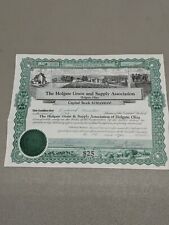 ORIGINAL 1952 THE HOLGATE GRAIN AND SUPPLY ASSOCIATION CAPITAL STOCK $250,000 picture