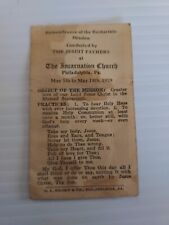 Jesuit Mass Invitation Card The Incarnation Church Philiadelphia 1929 picture