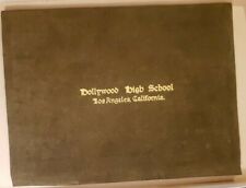 Vintage 1928 HOLLYWOOD High School Diploma With Suede Leather Holder 6 1/2