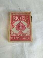 Vintage BICYCLE 808 Racer Back Playing Cards - Red w/TAX STAMP RARE picture