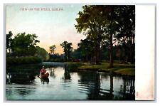 Canoes on the Speed Guelph Ontario Canada UNP DB Postcard T9 picture