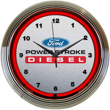 FORD POWER STROKE DIESEL NEON CLOCK Sign Lamp Light picture