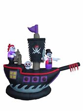 7 Foot Halloween Inflatable Pirate Ship Skeletons Crew Blowup Yard Decoration picture