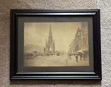 Antique Unique 19th C. 1845 Photograph Of Sir Walter Scott Monument Edinburgh picture