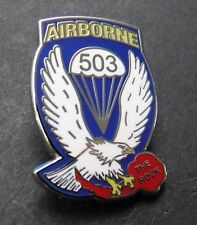 503RD AIRBORNE INFANTRY REGIMENT THE ROCK US ARMY LAPEL PIN BADGE 1 INCH picture