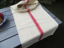 Antique   Long Grainsack Feedsack Handwoven Linen European  Sack Red Stripe Sack picture