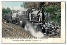 1910 Type Largest Engine Erie Susquehanna PA Gulf Summit New York NY Postcard picture