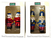 Toy Soldier Glass Ornaments Lot of 4 Holiday Home China 3” Long NIB picture