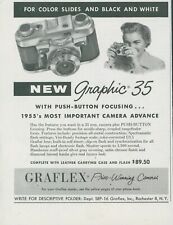 1955 Graflex Graphic 35 Camera Push Button Focus Advance Print Ad SP22 picture