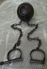 iron Prison Cast Ball Shackles Hand Cuffs Ball With key Ball Chain Kansas picture
