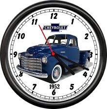 Licensed 1952 Chevy Pickup Truck Blue General Motors Retro Sign Wall Clock picture