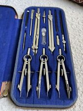 Vintage Morilla 404 Compass Set Drafting Set In Zipper Case LN picture