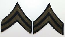 WWII 1942 US Army Corporal chevron Blue and OD wool felt stripes pair P9501 picture
