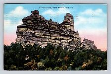 Tomah WI-Wisconsin, Castle Rock, Antique Vintage c1940 Souvenir Postcard picture