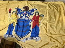 5x8FT New Jersey Flag With Grommets. Stitched Coat Of Arms.  picture