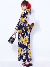 Grail Kimono Yukata Set Dress Sunflower pattern Kyoto Summer Clothes Japan New picture