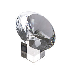 150mm Crystal Glass Diamond Paperweight Wedding Venue Decor with Stand Gift Box picture