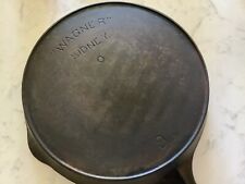 Vtg. ”WAGNER” Sidney O Arc Logo #9A Cast Iron Skillet w/Heat Ring SITS FLAT picture