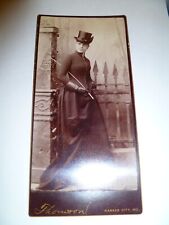 ANTIQUE PHOTOGRAPH Cabinet Photo Thomson Kansas City MO Mystical Beauty Mourning picture