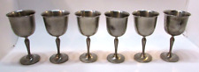 Set 4 Vintage J. Reisner 2152 Pewter Wine Glasses Old Medieval Gothic Chalices picture