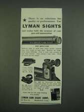 1939 Lyman Sights Ad - Polaroid Tube Sight, No. 31, No. 5B and No. 58E picture