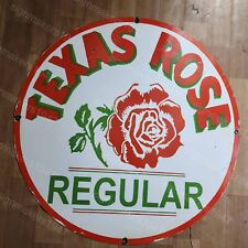 TEXAS ROSE PORCELAIN ENAMEL SIGN 30 INCHES ROUND picture