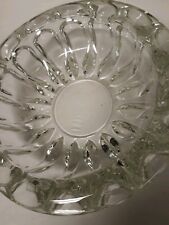 Vintage Heavy Clear Crystal Leaded Glass Ashtray Cigar 7 Inches Georgeous picture