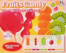Fruit candy Mascot Chain Capsule Toy 5 Types Full Comp Set Gacha New Japan picture