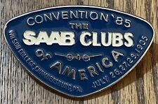 SAAB CLUBS Vintage Enamel Grill Badge From 1985 Club Convention Chambersburg, PA picture