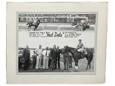 Rare Turfotos Horse Racing Mar 1967 “Fast Date” 11”x14” Mounted Photograph B&W picture