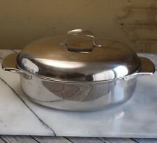 REVERE WARE SS Oval Casserole Pan Buffet Service 4 Quarts 11.75 by 8