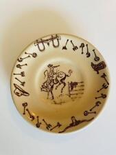antique cowboy pattern coffee cup and saucer TEPCO USA #57f96a picture