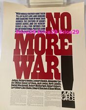 1967 Avant-Garde Magazine No More War Art Contest Antiwar Vietnam 19 x 25 Poster picture