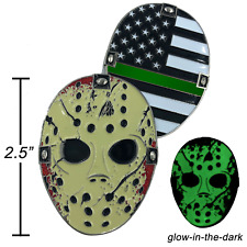 A-009 Thin Green Line Jason Voorhees Goalie Mask Friday the 13th Sheriff Border picture