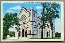 ST. JOSEPH'S CATHEDRAL WITH SPIRES REMOVED, BUFFALO, Vintage Postcard 1941 picture