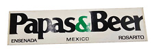 Papas And Beer Rosartio Beach & Ensenada - Mexico Sticker - Decal 11.5