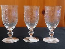 Libbey Rock Sharpe Cambria Wine Water Juice Stem Crystal Glasses (Set of 3)  picture