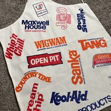 Vintage General Foods Apron Food Serice Kool Aid Jell-O Tang Maxwell picture